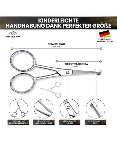 Future Fox Fur Scissors from Solingen - Made in Germany | Curved Pet Grooming Scissors with Micro-Toothing & Rounded Tip (10.5cm) - Buy Online on GoSupps.com