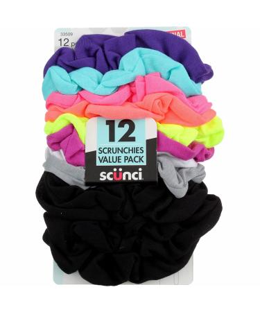Scunci Cotton Elastics Hair Bands Large Scrunchies 12 Pack - Hair Accessories for Women/Girls - Buy Online on GoSupps.com