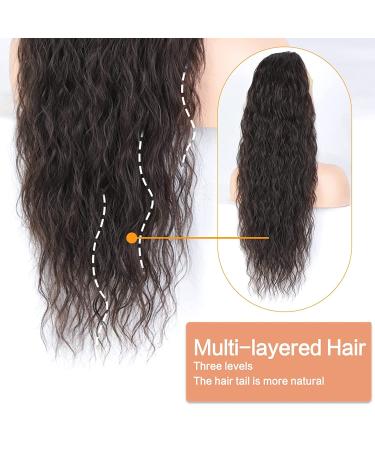 Shop Pference Brown Long Wrapped Hair Ponytail Extensions - 65cm Afro Braid Hair Extensions for Women - Buy Online on GoSupps.com