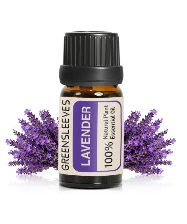 GREENSLEEVES Lavender Essential Oil 10ml Pure Plant-Based Fragrance Oil for Aromatherapy Essential Oils for Diffuser Air Freshener Massage Bath Bomb Scented Candle Soap Making