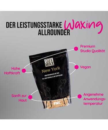 PINK Cosmetics CITY WAX New York 1 kg - Gentle Full Body Waxing Beads - Professional Quality Wax for Smooth Skin - Buy Online on GoSupps.com