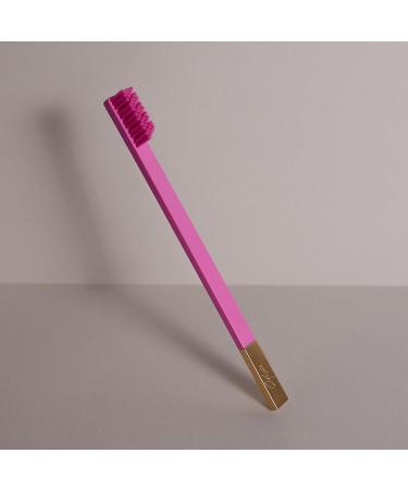 APRIORI Bubblegum Pink Gold Soft Premium Toothbrush - Gentle Cleaning for All Ages | International Shipping Available - Buy Online on GoSupps.com