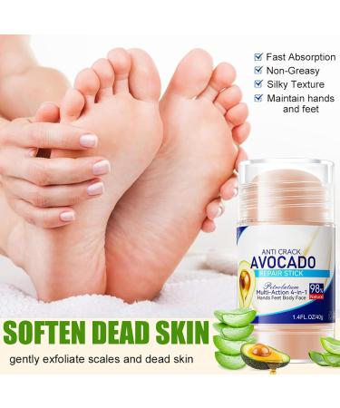 Foot Cream for Cracked Heels and Dry Skin Avocado Foot Cream Stick Natural Foot Care Cream Foot &Hand & Elbow Anti Drying Feet Cream for Dry Cracked Skin Deep Hydrating & Improve Dry Foot Soothing-40g - Buy Online on GoSupps.com