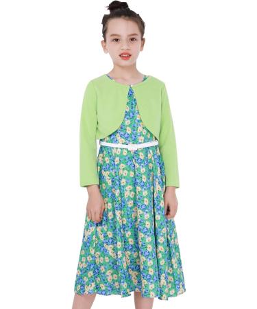 Bonny Billy Girls Knitted Cotton Bolero Shrug Cardigan - Green (3-4 Years) - Buy Online on GoSupps.com