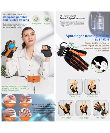 Buy DZKJ Smart Rehab Glove - Robot Gloves for Stroke Recovery & Cerebral Palsy - Home Finger Training Equipment - XL Size for Hand Dysfunction - Buy Online on GoSupps.com