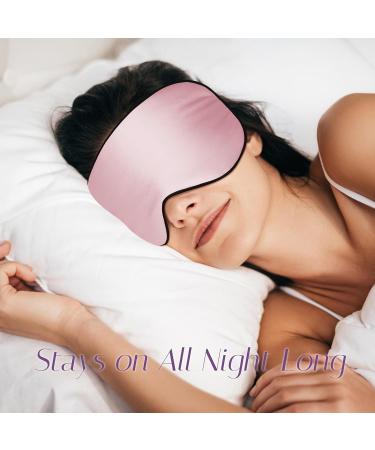 Olesilk Adjustable Silk Sleep Mask | 100% Mulberry Silk Eye Mask for Men & Women | Comfortable Pink Sleep Mask for Better Sleep - 1 Piece - Buy Online on GoSupps.com
