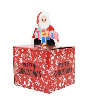 Christmas Cash Boxes | Paper Holiday Currency Holder Box - Holiday Candy Holder Package Box with 30 Storage Bags Red