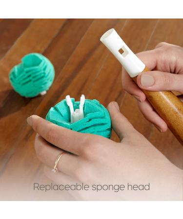 Full Circle Crystal Clear 2.0 Bamboo Handle Glassware Cleaning Sponge - Eco-Friendly & Replaceable - Buy Online on GoSupps.com