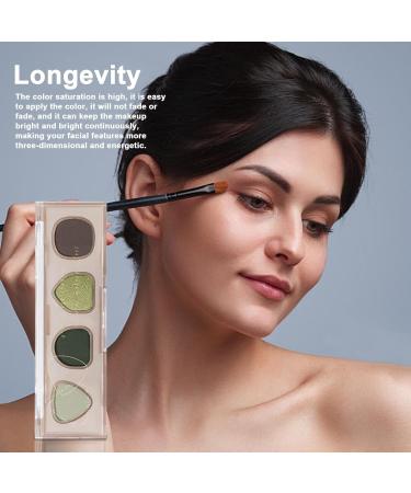 Eyeshadow Palette | 4 Colors Matte Eyeshadow Palette for Makeup | Long Lasting Waterproof Multifunctional Makeup Supplies High Brightness for Teens Women Boys Men Pochy 104# Vitality (Green) - Buy Online on GoSupps.com