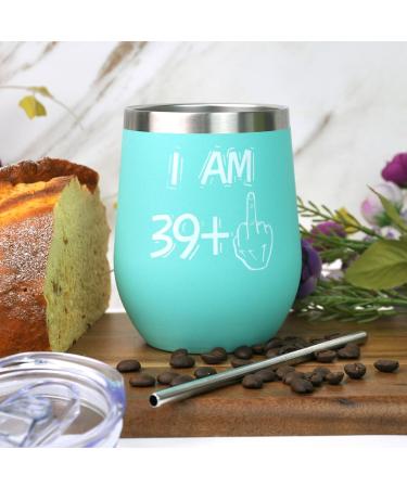 Bokalaka 40th Birthday Gift for Women - Stainless Steel Winegrowers 350ml Blue - Perfect 40th Birthday Idea - Buy Online on GoSupps.com