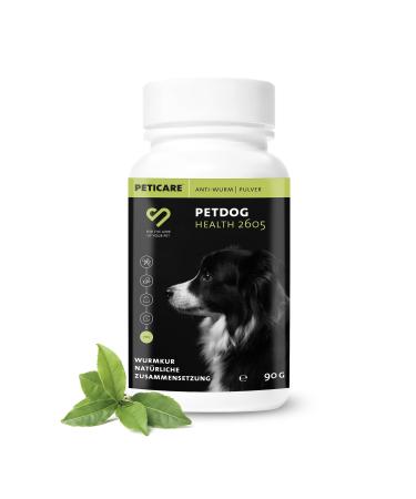 Peticare Wurmkur powder for dogs |Effective vegetable deworming |Preventive & acute worm infestation |Worm agent as supplementary feed with 100% natural ingredientsPetdog Health 2605 90 G - Buy Online on GoSupps.com