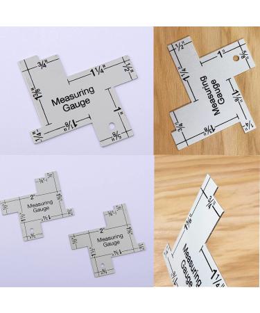 Semetall 2Pack Mini 2" Hand Measuring Gauge for Quilting Sewing and Patchwork Plastic Silver 2 Inch - Buy Online on GoSupps.com