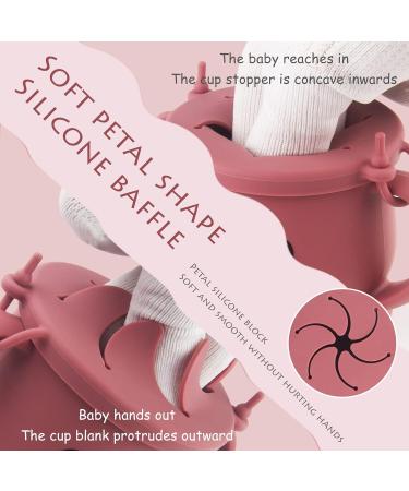 Non-Spill Silicone Baby Snack Cup with Lid - BPA-Free, Easy to Hold & Portable - Purplish Red - Buy Online on GoSupps.com