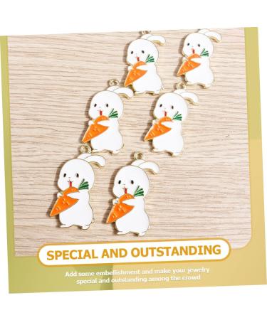 TEHAUX 50 Pcs Rabbit Bunny Charm Bracelet Amulet Charms Bracelet Pendant Bunny Craft Charms Necklace for Teen Girls Bunny Charms for Jewelry Making Alloy Food Teaching Aids - Buy Online on GoSupps.com