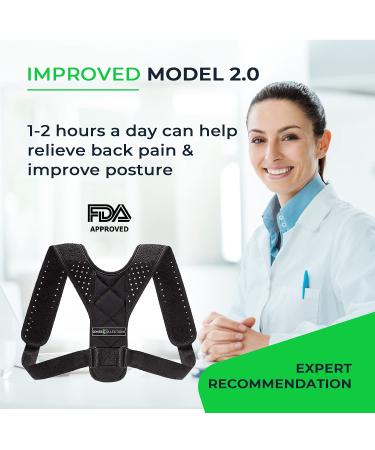 SENSESCOLLECTIONS Back Posture Corrector - Comfortable and Effective Clavicle Brace for Pain Relief - Adjustable Neoprene Spinal Support for Men and Women - Buy Online on GoSupps.com
