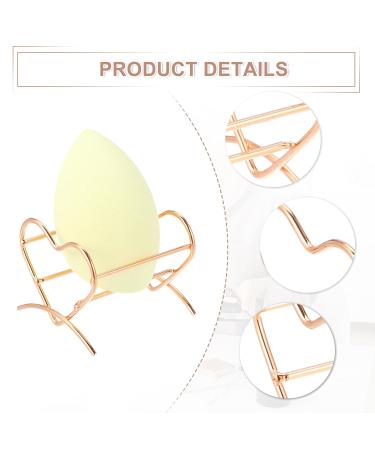 VOCOSTE 3pcs Love Shaped Makeup Sponge Holder | Rose Gold Cosmetic Egg Case & Drying Stand for Beauty Tools - Buy Online on GoSupps.com