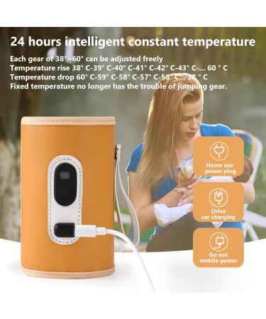 Portable USB Milk Bottle Warmer | 23 Adjustable Temperatures | Digital Display | Night Feeding & Travel Friendly - Buy Online on GoSupps.com