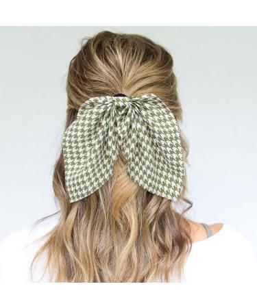 WATINC 12 Pcs Bowknot Hair Scrunchies Silk Satin Scarf Hair Ties for Women - Floral Chiffon & Dot Flower Pattern Scrunchie Ponytail Holders - Buy Online on GoSupps.com