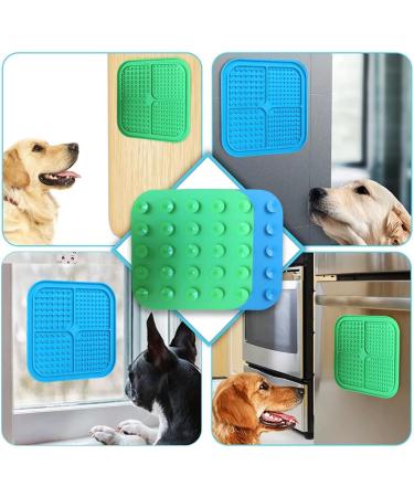 BREXTER Premium Licky Mats for Dogs - 2 Pack Lick Mats with Suction Pads for Anxiety Relief - Includes Dog Tag Spatula and Brush - Green and Blue - Buy Online on GoSupps.com