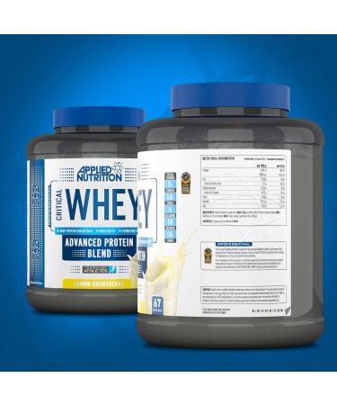 Applied Nutrition Critical Whey Protein Powder 2kg - High Protein Muscle Building Supplement with BCAAs & Glutamine (Lemon Cheesecake) | 67 Servings - Buy Online on GoSupps.com