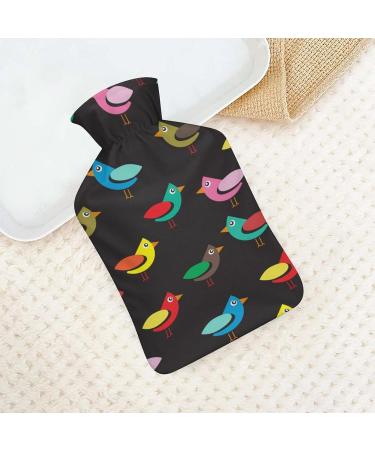 Color Bird Hot Water Bottle with Plush Cover - Bed Warmer for Adults & Children | 26.5x15.3cm - International Shipping Available - Buy Online on GoSupps.com