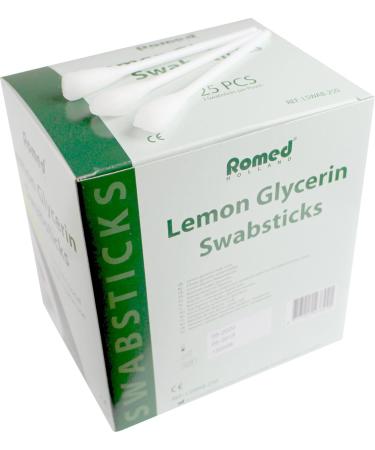 Romed Oral Care Swabs - Lemon Flavor Glycerin Swabsticks (75 Pieces) | International Shipping Available - Buy Online on GoSupps.com