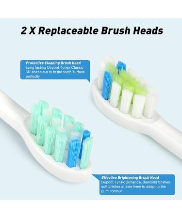 Acklofer Sonic Electric Toothbrush for Adults - Whitening Rechargeable Toothbrush with Smart Timer - Ultrasonic Toothbrush for Home and Travel (Lake Blue) - Buy Online on GoSupps.com