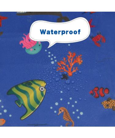 Vicloon Baby Bibs with Sleeves | Waterproof Feeding Bibs Apron | Unisex Baby Drool Bandana | Dark Blue | 6 Months to 3 Years - Buy Online on GoSupps.com