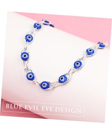 Lurrose 3-Piece Teufel-Umge Brass Gemstone Bracelets for Women | Turkish Evil Eye Jewelry Pearl & Blue Eyes Accessories - Buy Online on GoSupps.com