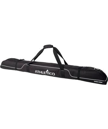 Athletico Diamond Trail Padded Ski Bag - Black 170cm - Single Ski Travel Bag - Buy Online on GoSupps.com