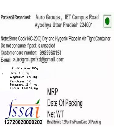 AWADH- Vastu salt- Khada salt 200gm- Suddh Namak- Negative energy Cleanser/Remover Sea Salt - Traditional Crystal White Salt Village Salt Sabut Namak Desi Namak Traditional Crystal White Salt - Buy Online on GoSupps.com