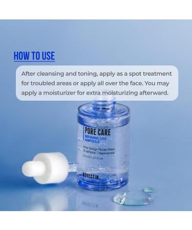 ROVECTIN Pore Care LHA Refining Ampoule - Daily Anti-Aging Serum with Neroli | 30ml - Gentle Pore Refinement for All Skin Types - Buy Online on GoSupps.com