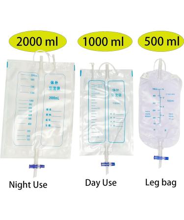 Reusable Urine Leg Bag for Men | Complete Drainage Collection System with 2 Portable Silicone Catheter Bags (1000ml & 2000ml) - Shop Internationally - Buy Online on GoSupps.com