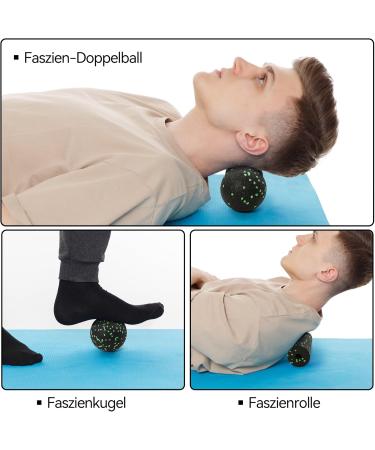 Brelet Fascia Ball & Roller Set | 3-Piece Massage Set for Neck & Back Relief - Buy Online on GoSupps.com