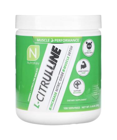 Nutrakey L Citrulline Malate Powder - Nitric Oxide Supplement Booster for Muscle Performance and Recovery, 200g 7.1 Ounce (Pack of 1)