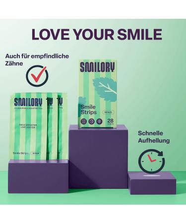Smile Stripes - Bandes blanchissantes pour les dents - l'aloe vera et l'huile de menthe fra che - Bandes blanchissantes (menthe) Menthe 1 paquet - Buy Online on GoSupps.com
