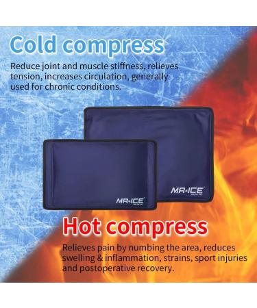 Large Reusable Gel Ice Pack for Injuries - Hot Cold Compress Wrap for Shoulder, Back, Knee, Hip - with Straps - 2 Sizes Available - Buy Online on GoSupps.com