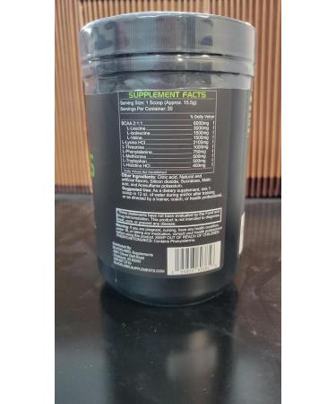 BLACKLABEL Supplements Pure AMINOS Essential Amino Acids Green Apple 30 Servings Vegan Post-Workout Recovery Powder Low Calorie Amino Acid Supplement for Muscle Support and Performance - Buy Online on GoSupps.com