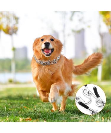 Shudyear Metal Choke Chain for Dog Durable Thick Prong Collars for Pet Outdoor Training Anti Bark Collars for Dogs Stainless Steel Prong Collar for Large Medium Small Dogs(L) - Buy Online on GoSupps.com