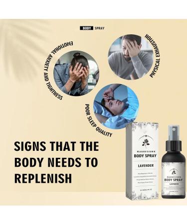 (100% 5 star) Magnesium Spray Lavender Magnesium Spray for Sleep and Anxiety | Magnesium Body Spray | Magnesium Oil Body Spray | Pure Magnesium Chloride Body Spray - 60ML/2FL.OZ (1pcs Magnesium Body Spray) - Buy Online on GoSupps.com