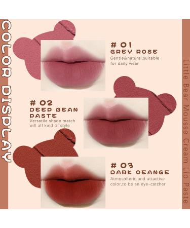 NewBang 2 in 1 Key Chain Bear Lipstick & Lip Gloss Set A - Waterproof, Long Lasting, Cute Bear Design - 3 Pack Gift Set - Buy Online on GoSupps.com