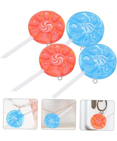 STOBOK 12 pcs lollipop pendants resin charm necklace Accessories delicate pendant jewelry making accessories Model key ring hangings jewelry delicate lollipop charm Bracelet Dessert 6X3CMx5pcs Assorted Colorx5pcs - Buy Online on GoSupps.com