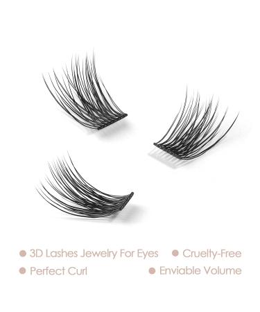 DIY Eyelash Extensions - 3D Individual Lashes Set with C Curl, 10MM Volume Clusters - Buy Online on GoSupps.com