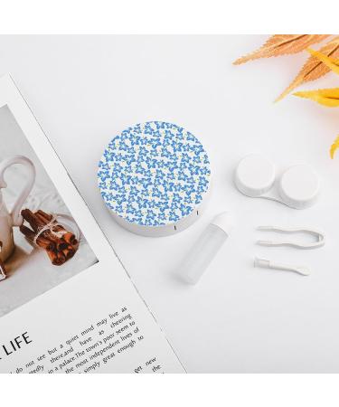 Hibiscus Flowers Contact Lens Case - Portable Round Storage Kit with Mirror for Travel & Daily Use - Buy Online on GoSupps.com