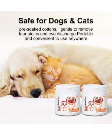Kullloomii Eye Care Finger Pads for Dogs & Cats - 100 Pieces Tear Stain Remover & Gentle Eye Cleaner - Buy Online on GoSupps.com