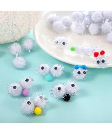 1000 Count 0.6 Inch White Glitter Pom Poms for Crafts and DIY - Fuzzy Craft Balls Hobby Supplies - Buy Online on GoSupps.com