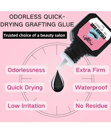 Tongyend Individual Lash Glue Black Eyelash Clusters Bond Latex Free Waterproof Eyelash Glue Lash Adhesive Express Drying Strong Bonding Long Lasting No Irritaiton for DIY Lash Extensions 5ML - Buy Online on GoSupps.com