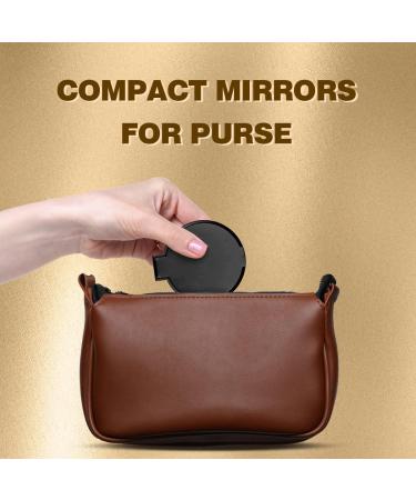 Qislee Compact Mirror Bulk Set - Round Makeup Mirror for Purse (Black) - Pack of 4 - Buy Online on GoSupps.com