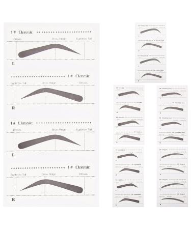 IMIKEYA Lot de 6 Pochoirs Sourcils Jetables en Papier Mod les Vari s Autocollants de Maquillage pour Sourcils Femmes Outil Pratique pour Maquillage Pr cis