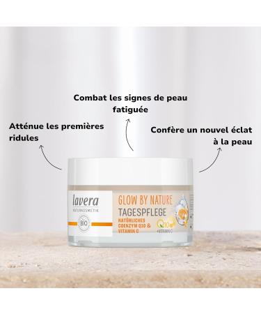 lavera GLOW BY NATURE Day care - natural cosmetics - vegan - Q10 & Vitamin C - moisturizing - day care - revitalizing - PETA certified - 1 x 50 ml - Buy Online on GoSupps.com